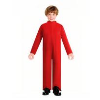 Kalėdinis kombinezonas kostiumas vaikams Meduolių žmogus/Kalėdų Senelis/Žalias elfas Cosplay apranga Unisex pliušinis bodis Helovinui, Kalėdoms, karnavalui, festivaliui L raudona