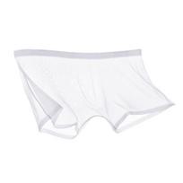 Yousheng Boxer Underwear Mid-rise Ultra-Thin Seamless Transparent Mesh Yarn Shorts Briefs Solid Color Breathable Lightweight Soft Boxers 2XL juoda