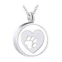 Round Pet Memorial Jewelry Keepsakes Necklace Lockets For Pet Ashes And Furs Storage With Leakproof Lid for Dog Cats sidabras