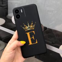 For Xiaomi Redmi A2 Plus 2023 Case Cute Letters Crown Painted Cover Soft TPU Funda For Redmi A2+ Xiomi Redmi A2 A2Plus 4G Cover Redmi A2 gray