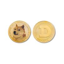 24K Gold Dogecoin Collectible Coin-Limited Mintage Meme Artwork NFT Gold Certificate,Physical Lucky Coin Crypto Gift Shiba Fans