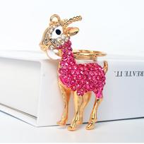 Rhinestone Ant Keychain: Creative Year of the Goat Zodiac Charm & Gift beige