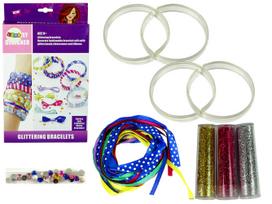 Apyrankių gaminimo rinkinys Lean Toys Glittering Bracelets, įvairių spalvų