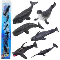 Figūrėlių rinkinys, jūros gyvūnai Lean Toys Marine Life, 6 vnt., pilka sp.