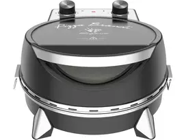 Elektrinė picos krosnelė SIMFER MKE0-P — 1100 W, 80–300°C, 30 min laikmatis, nuimamas 33 cm picos akmuo, juoda
