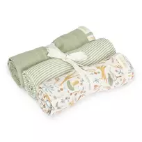 Little Dutch Swaddles set muslin 3 pcs `Safari Wonders´ 70 x 70 cm