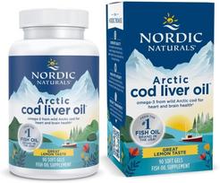 Arctic Cod Liver Oil, 750mg Lemon - 90 kapsulių - Nordic Naturals
