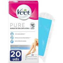 Veet Sensitive Body Hair Removal Strips depiliacinės vaško juostelės, 20 vnt.