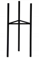 Gramix metalinis stovas gėlėms, juodas, loft stiliaus, 1 vazonui