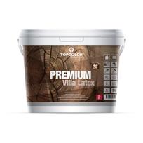 Medinių fasadų dažai TOPCOLOR PREMIUM VILLA LATEX, pusiau matiniai, vyšnios sp., 9 l