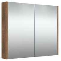 Vonios spintelė RB BATHROOM LUNA, su veidrodžiu, varinio ąžuolo sp., 78 x 65 x 12 cm
