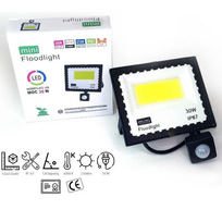 LED lauko šviestuvas 30W su judesio davikliu 6500K MINI IP67