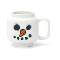 Baltos spalvos iš keramikos vaikiškas puodelis latte kavai 255 ml Snowman – LEGO®