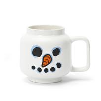 Baltos spalvos iš keramikos vaikiškas puodelis latte kavai 530 ml Snowman – LEGO®