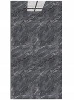 5x lipnios laminuotos Nela-Style PVC plokštės – tamsaus pilko marmuro imitacija, atsparios vandeniui, 80x40 cm