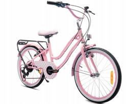 Vaikiškas dviratis Sun Baby Heart Bike 20 colių, rožinis, 6 pavarų, 135–165 cm ūgiui
