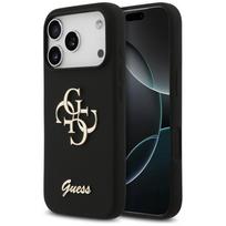 Guess silikoninis dėklas iPhone 17 Pro – juodas (4G)