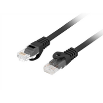 Tinklo kabelis Lanberg PATCHCORD KAT.6 UTP LSZH CU RJ-45 Male (vyriška), RJ-45 Male (vyriška), 1 m, juoda sp.