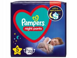 Pampers Night kelnaitės, 5 dydis, 22 vnt.