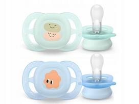 Philips Avent Ultra Start SCF075/14 ortodontiniai silikoniniai čiulptukai kūdikiams, 0–2 mėn., 2 vnt.