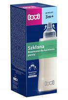 Lovi 74/206 stiklinis kūdikio buteliukas, 250 ml, nuo 3 mėn.