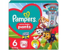Pampers Pants Paw Patrol 6 dydžio sauskelnės-kelnaitės, 60 vnt.