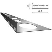 Laiptų pakopos profilis Renoplast SZ15 dervos grindys, profilis 200cm, aliuminis