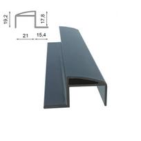Karnizo profilis Renoplast W20 ventiliacinės grindys, galinis profilis, ruda