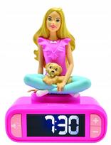 Vaikiškas Barbie žadintuvas su 3D naktine lempute Lexibook RL800BB