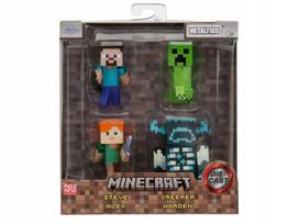 Minecraft metalinių figūrėlių rinkinys Jada, 4 vnt., 6 cm