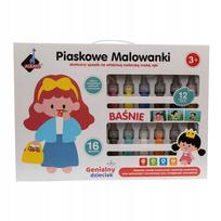 Kūrybinis smėlio paveikslų rinkinys vaikams Askato „Pasakos“, 16 paveikslų, 12 spalvų smėlio, nuo 3 metų