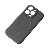 MagSafe silikoninis dėklas iPhone 15 Plus – juodas
