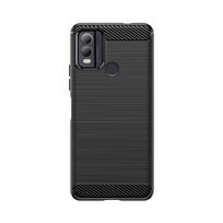 Carbon Case silikoninis dėklas, skirtas Nokia C22 - juodas