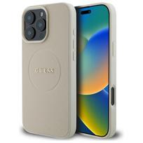 Guess MagSafe dėklas iPhone 16 Pro Max – smėlinis