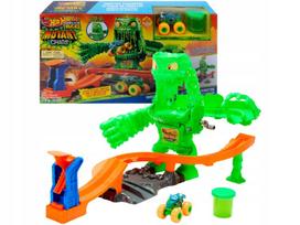 Hot Wheels Monster Trucks Mutant Chaos Clash trasa JMK90 su 1:64 mastelio automobiliuku