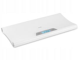 Elektroninės kūdikių svarstyklės Lionelo BabyBalance White su automatiniu svorio fiksavimu ir 5 g tikslumu