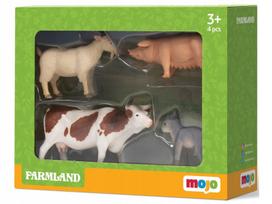 Mojo 4 ūkinių gyvūnų figūrėlių rinkinys vaikams nuo 3 metų