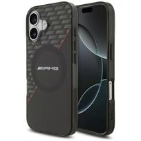 AMG Double Layer Transparent Rhombs MagSafe dėklas iPhone 17, juodas / raudonas