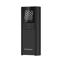 Juodas Wozinsky WPEP-8000 elektrinis kompresorius su 8000 mAh baterija ir LED žibintuvėliu