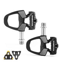 Rockbros RD9 SPD pedalai iš anglies pluošto ir titano, juodi