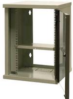 EMITERNET Viena pakabinama spintelė 10'' 9U, skardos/stiklo durys, 325×330x445mm (plotis/gylis/aukštis) EM/SOHO-9U