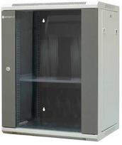 EMITERNET Atskira pakabinama spintelė 19" 15U, skardos/stiklo durys, 600×450×770mm plotis/gylis/aukštis EM/AP6415