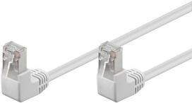 Goobay LAN Patchcord Kabelis CAT 5E F/UTP 2x90 Baltas 3m