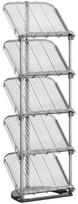 Songmics Batų lentyna su įstrižais laikikliais 24,5 x 28,4 x 102,5 cm pilka