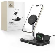 Tech Protect Įkroviklis indukcinė 3w1 ze stojakiem na smartfon Apple Watch AirPods MagSafe - juoda