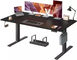 Songmics Reguliuojamo aukščio rašomasis stalas, 180 × 80 × 72–120 cm