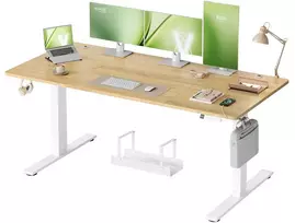 Songmics Reguliuojamo aukščio rašomasis stalas, 180 x 80 x 72–120 cm