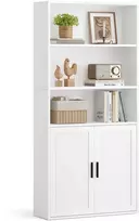 Songmics Lentyna su 5 lygiais ir durelėmis, balta, 24 × 60 × 145,9 cm
