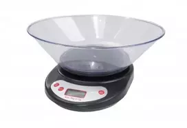 Virtuvinės svarstyklės, maksimalus svoris-5kg, LCD ekranas, juodos, 55R51651BB, Rosberg