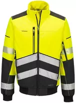 Gero matomumo PORTWEST EV468 Softshell Bomber striukė, Dydis: L, Pw spalvos: Oranžinis/Juodas